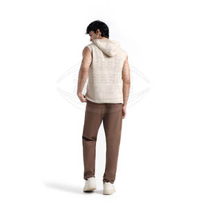 <b>Men</b> <b>Sleeveless</b> Hoodie Winter Print Design Regular Fit Durable for Exercise Workout and Outdoor Activities - Product Image 5