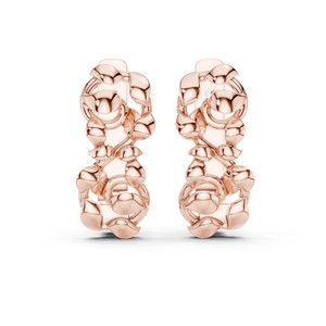 925 <b>Sterling</b> <b>Silver</b> Organic Cluster <b>Stud</b> Earrings Textured Multi-Lobe Polished Finish - Product Image 1