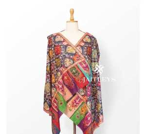 Tenue décontractée d'été pour femmes indiennes longueur au sol robe Jacquard Kani en soie tissée conception pakistanaise motif imprimé dessiné à la main rapide - Product Image 1