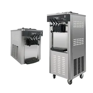 Factory directly smart supplier high productivity automated commercial 3 flavour ice creme cone scoop ice creme machine