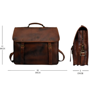 Sac pour ordinateur portable personnalisé de qualité supérieure avec fermeture éclair - Cuir pleine fleur - Cadeaux pour lui - Imperméable - Product Image 3