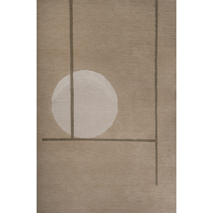 พรมขนสัตว์ถักมือสีน้ำตาลเบจ รุ่น Aiwl-3010 ลายแบบนามธรรม สำหรับห้องนั่งเล่น วัยรุ่น ห้องโถง รูปทรงสี่เหลี่ยมผืนผ้า ลายจิ๊กซอว์ สำหรับตกแต่งบ้าน - Product Image 3