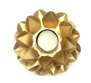 Rosa flor diseño T luz decoración del hogar hierro Metal T gris claro metal decorativo hogar Festival mayorista fabricante proveedor - Product Image 2