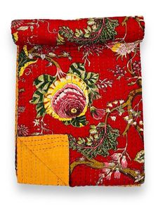 Traditional Jodhpuri Soft Reversible Comforter <b>Bedcover</b> 90 X 108 Inches Multi-Colour Fine Black Print Quality Grade - Product Image 5