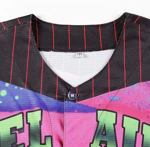 Camisetas de béisbol personalizadas totalmente personalizadas, logotipos bordados, impresión por sublimación, absorción de humedad, producción rápida para su - Product Image 3