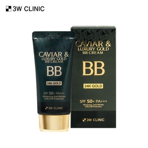 3W Clinic Caviar & Luxury Gold 50g BB Cream Minerale CC Cream Schiarente e Illuminante Base Trucco Viso - Product Image 1
