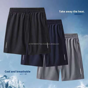 Pantalones Cortos Casuales de Verano para Hombre, de Secado Rápido, de Seda Helada, con Cintura Elástica, de Cinco Puntos, Sueltos, de Pierna Recta, para Playa, Correr y Deportes, Finos - Product Image 6