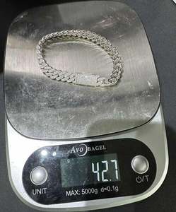 VVS Moissanite 925สร้อยข้อมือเงินสเตอร์ลิง10มม. 8นิ้วชุบทองคำขาว - Product Image 6