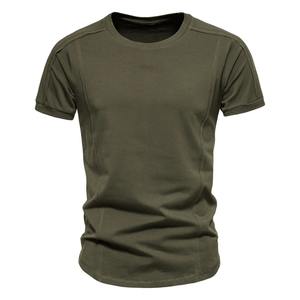 2025 Slim Fit col en v coton hommes T-Shirt tissu de haute qualité impression de Logo personnalisé Service OEM disponible en couleurs personnalisées - Product Image 5