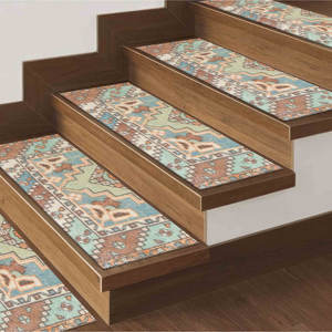 Alfombra con Estampado Azteca: Diseño Étnico, Bohemio, Moderno, 3D, Fácil de Limpiar, Regalo, Escalera, Lavable a Máquina, Goblen - Product Image 5