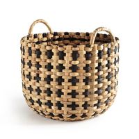 Cesta de Almacenamiento de Cocina Hecha a Mano con Jacinto de Agua, Ecológica, Duradera, Ligera y Multifuncional para Venta al por Mayor