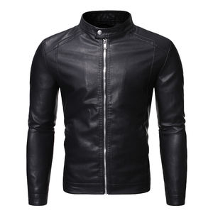Venta caliente Hombres Ropa Moda Chaqueta de cuero Nueva moda Hombres Chaqueta de cuero de moda Chaqueta a prueba de viento para hombres - Product Image 1