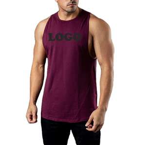 Camiseta Deportiva de Alta Calidad con Logotipo de Transferencia Térmica, Diseño con Dobladillo Festoneado, Personalizable, de Poliéster/Algodón, para Gimnasio y Fitness, para Hombre - Product Image 4