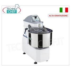 Mélangeur spiral automatique FIMAR 25 kg à haute hydratation, tête relevable, bol fixe, commandes numériques pour boulangerie, pour farine de blé et de maïs - Product Image 3