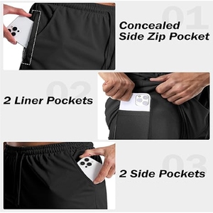 Custom made fitness <b>shorts</b> <b>for</b> <b>men</b> with Multi pockets breathable and quick dry fitness <b>shorts</b> - Product Image 5