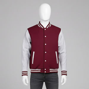 Customized Men's College Baseball Varsity Puffer <b>Jacket</b> Front Logo Fleece Lined <b>Winter</b> Wear - Product Image 4