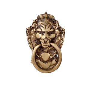 Heurtoir de porte en fer fini laiton Antique de forme carrée pour heurtoir de porte décorative de porte principale - Product Image 2