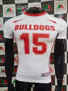 Maillot de Football Américain Respirant Grande Taille avec Broderie Courte en Sergé, Pack de Joueur Intégré, Photo Réelle - Product Image 4