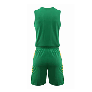 ชุดกีฬาบาสเก็ตบอลของผู้ชายชุดบาสเก็ตบอลผ้า100% สีล้วนแห้งเร็ว - Product Image 3
