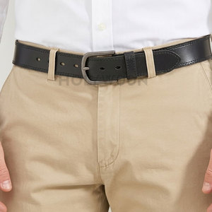 Cinturón de Cuero para Hombre, Diseño Clásico Premium, Hebilla de Acero, Ligero e Impermeable, para Pantalones de Vestir, Oficina y Uso Diario - Product Image 4