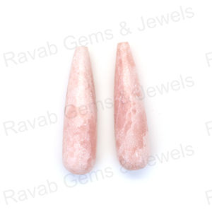 La mejor calidad, 9x30mm, piedras preciosas de amazonita rosa, pendientes largos lisos, fabricación de joyas, piedras preciosas sueltas, proveedor mayorista - Product Image 3