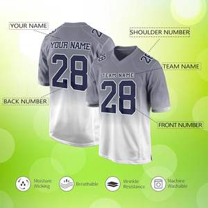 Conjunto de camiseta personalizable de fútbol americano para equipos de jóvenes y adultos cómodo transpirable y duradero con mangas cortas - Product Image 2