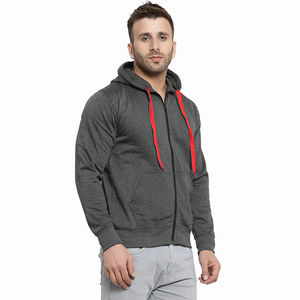 Custom <b>Men</b> Full Zip Hoodie <b>Thick</b> <b>Fleece</b> Sweatshirt Casual Sportswear Outdoor Winter <b>Jacket</b> with Logo Printing Breathable - Product Image 3