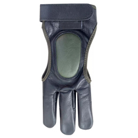 Gants de tir à l'arc en cuir à trois doigts, antidérapants, respirants, pour la chasse en extérieur, coupe-vent, isolés, avec fermeture auto-agrippante