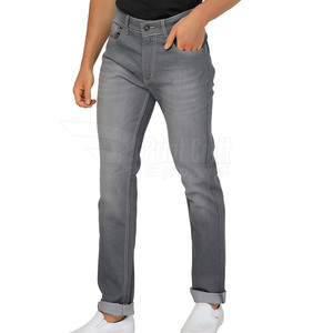 กางเกงยีนส์สำหรับผู้ชายผ้าคอตตอน100% ลำลองมีกระดุมน้ำหนักเบาตรงกลางปิดด้านหน้าสำหรับใส่วิ่งมีบริการ OEM - Product Image 2