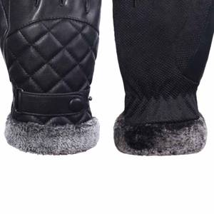 2025 vente chaude gant de travail en cuir de mouton noir de mode pour conduire des gants d'habillage en cuir - Product Image 6