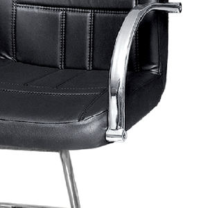 Chaise de bureau ergonomique pivotante Inci Chef de haute qualité, style moderne, en cuir véritable, base chromée, fabriquée à Samsun pour les invités - Product Image 6