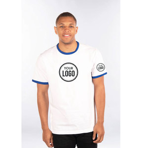 Camiseta de Manga Corta con Cuello Redondo, Estilo Retro, Tejido de Algodón 100% de Alta Calidad, para Deportes y Estilo de Vida, Venta al por Mayor, Impresión Serigráfica, Color Sólido - Product Image 2