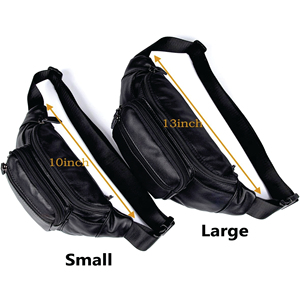 Sac banane en cuir véritable pour hommes femmes sac à bandoulière poitrine sacs épaule sac à dos plusieurs poches sac de taille marron - Product Image 6