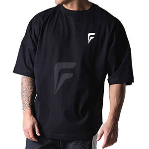 T-shirt surdimensionné 100% coton personnalisé pour hommes T-shirt surdimensionné durable imprimé coupe ample en adulte - Product Image 5