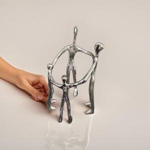 Estatua familiar de aluminio pulido de nuevo lanzamiento - Product Image 3