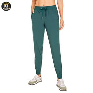 กางเกงขายาวทรงตรงสำหรับผู้หญิง ผ้าแคนวาส 100% ระบายอากาศ แห้งเร็ว มีเชือกผูกปรับได้ หลายกระเป๋า เหมาะสำหรับฤดูหนาว - Product Image 1