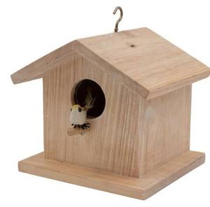 Decoración de jardín, casa de pájaros de madera para exteriores, calidad duradera con acabado elegante, comedero de pájaros de madera para balcón, decoración de patio trasero - Product Image 3