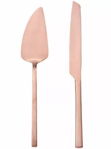 Serveur à gâteau en métal couleur or, simple et uni, fait à la main, couteau à gâteau de qualité supérieure, couverts en métal décoratifs, acier miroir - Product Image 3