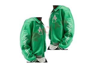 Veste universitaire d'hiver sur mesure à la mode pour hommes, qualité supérieure, couleur unie, veste universitaire de baseball pour hommes - Product Image 5