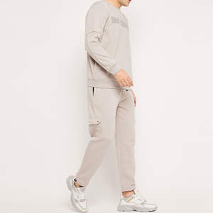 Ensemble de survêtement deux pièces pour homme en molleton 100 % coton biologique, vêtements de sport personnalisés pour homme, survêtement de jogging 100 % coton - Product Image 2