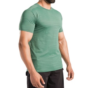 T-shirt de compression pour entraînement de gym à bas prix, design personnalisé à col ras du cou, sans couture, respirant, 100% coton - Product Image 3