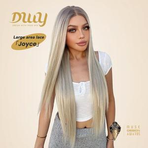 Clearance Sale on Joyce-DWY 136 Glueless Synthetic <b>Wig</b> Long Golden Gradient Straight with Transparent Lace Front Free Part - Product Image 6
