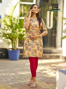 Tendencia Ropa étnica Alta demanda Última seda a fuego lento Impreso Kurti Para la venta Fabricante de India - Product Image 2