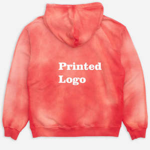 Sudadera con Capucha Extra Grande para Mujer, Lavada al Ácido, con Efecto Desgastado por el Sol, de Manga Larga, de Poliéster y Algodón, Hecha a Medida al por Mayor - Product Image 2