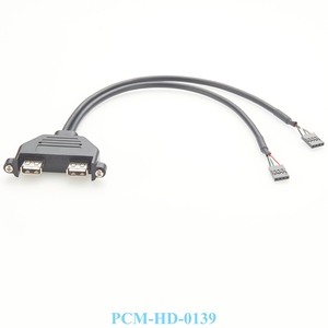 2 cổng <span class=keywords><strong>USB</strong></span> 2.0 Bo mạch chủ bảng điều khiển phía sau khung mở rộng để IDC 4 pin Bo mạch chủ Cáp <span class=keywords><strong>USB</strong></span> Bộ chuyển đổi cấu hình thấp khe cắm tấm - Product Image 1