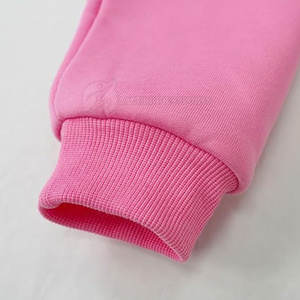 2023 XS tamaño de alta calidad de las mujeres Casual Sudadera con capucha pantalones cortos conjunto transpirable tejido polar cordón personalizado diseño sólido hasta la rodilla - Product Image 5