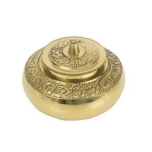Caja de Pooja Puja Roli Chawal Chandan Haldi Kumkum, Dabbi de Latón para Sindoor, Dani con Tapa, Artículo Tradicional para Pooja y Regalo - Product Image 1