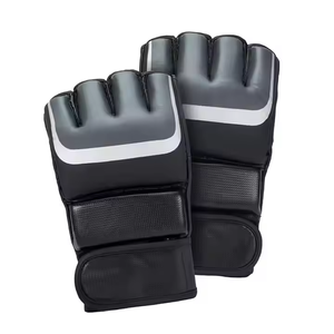 Wholesale Premium Quality Professional MMA Leather Gloves Adjustable Wrist <b>Strap</b> Lace-up Closure Customizable for Adult Training - Product Image 6