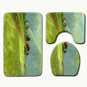 Custom Printed Bath <b>Mat</b> <b>Bathroom</b> Rug <b>Set</b> for <b>Bathroom</b> Non-Slip Shower Curtain Bath <b>Mat</b> - Product Image 5