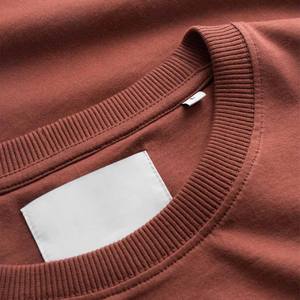 T-shirts oversize en coton peigné respirant, logo personnalisé, 100% coton, col rond uni, pour hommes et femmes - Product Image 3